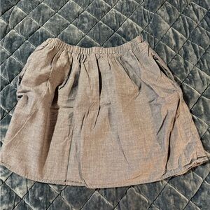 Light Blue Linen Women's Skirt